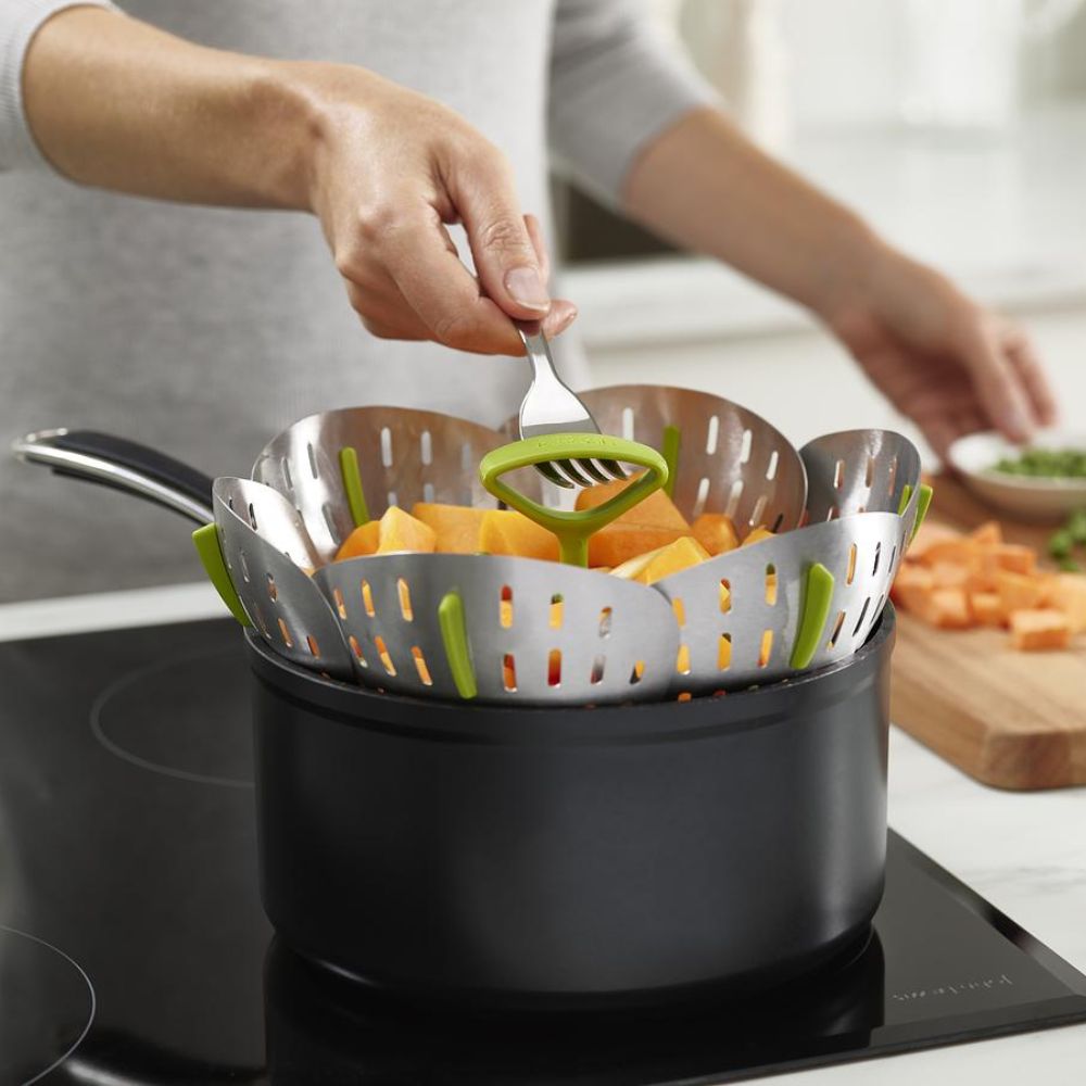 Joseph Joseph Bloom stainless steel folding steamer basket – view 2