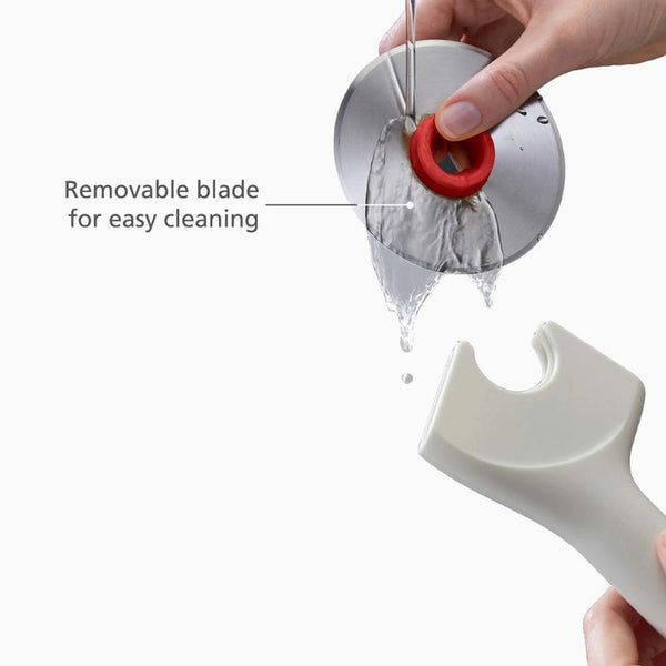 Joseph Joseph Ringo 20232 Easy-Clean Pizza Cutter Red Removable Steel Blade