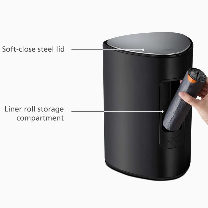 Joseph Joseph Easystoreâ„ 5L Matt Black Pedal Bin