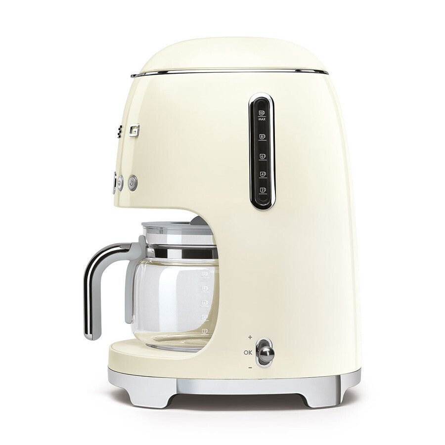 Smeg 50s Retro Style Drip Coffee Machine 10-Cup Cream DCF02CREU