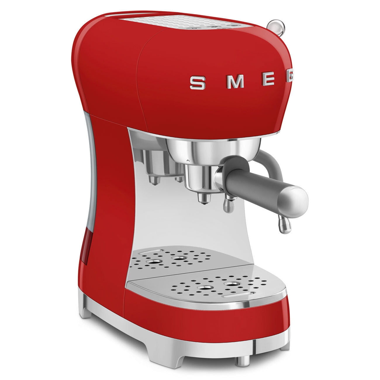 Smeg ECF02 Manual Espresso Coffee Machine 15 Bar Steam Wand Retro Red New