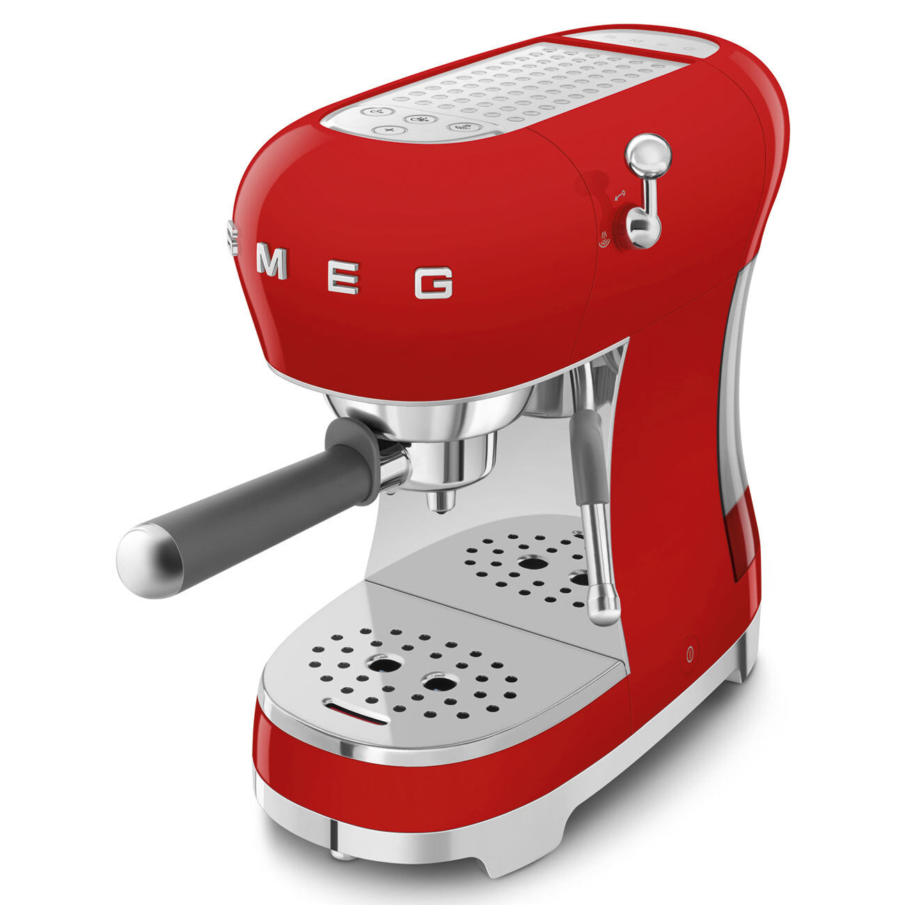 Smeg ECF02 Manual Espresso Coffee Machine 15 Bar Steam Wand Retro Red New