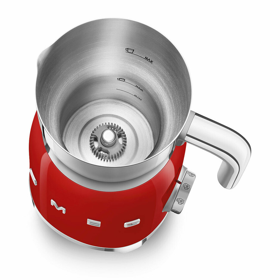 Smeg 50s Retro Style Induction Milk Frother 500W Red MFF11RDEU