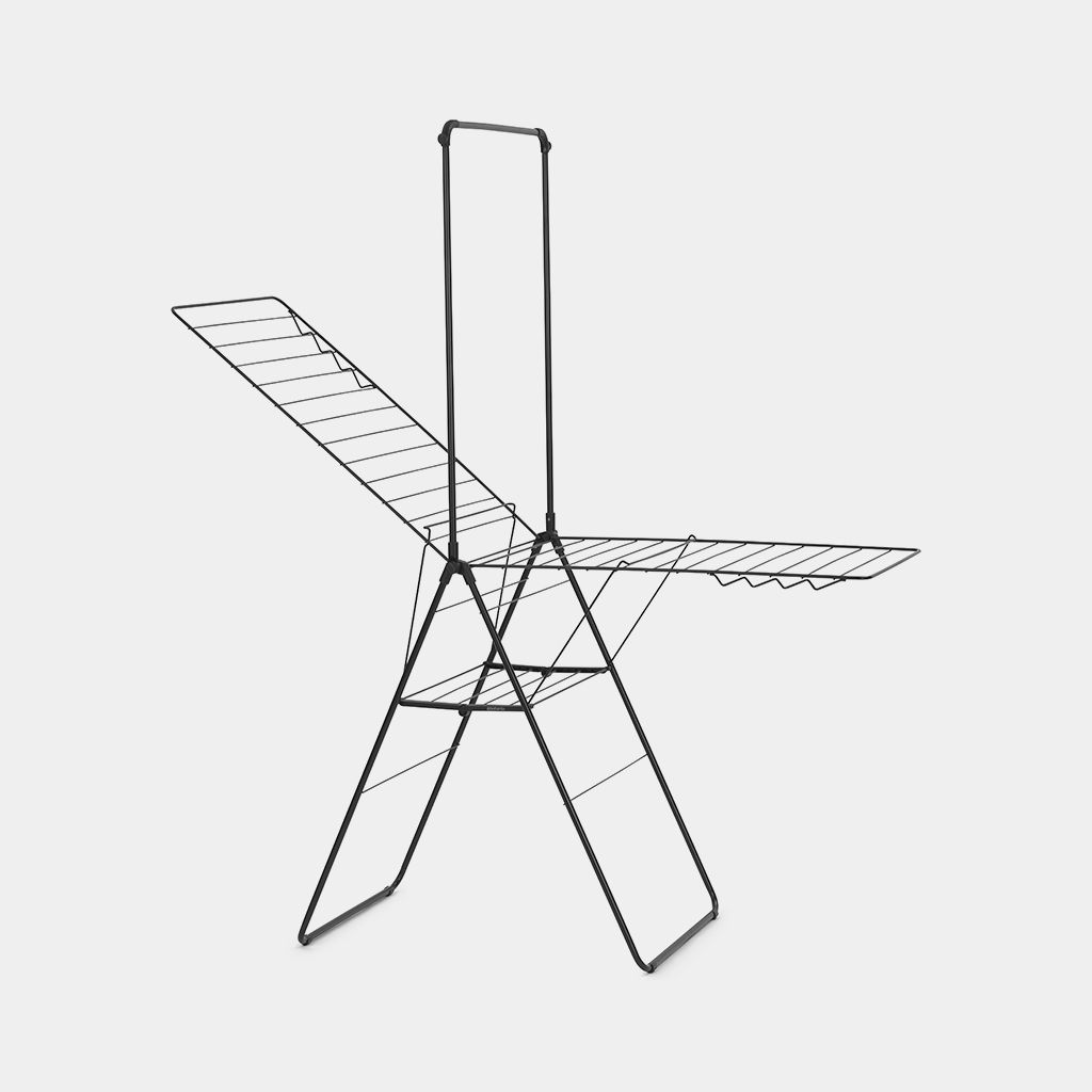 Brabantia HangOn Drying Rack 25m with Rod – Matt Black