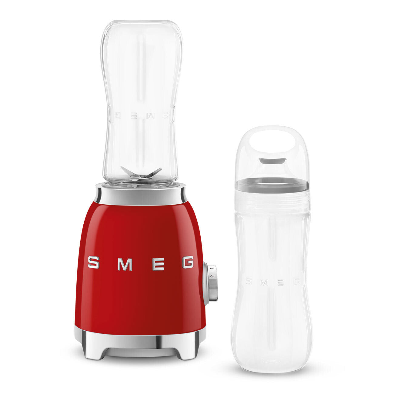 Smeg PBF01 Personal Blender 600ml Bottle-To-Go 300W Retro 50s Style Red