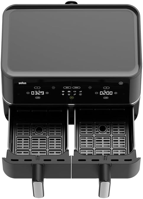 Braun TwinCook 5 Air Fryer TD5030IBK 10L Dual Basket 2450W RealAir Matt Black