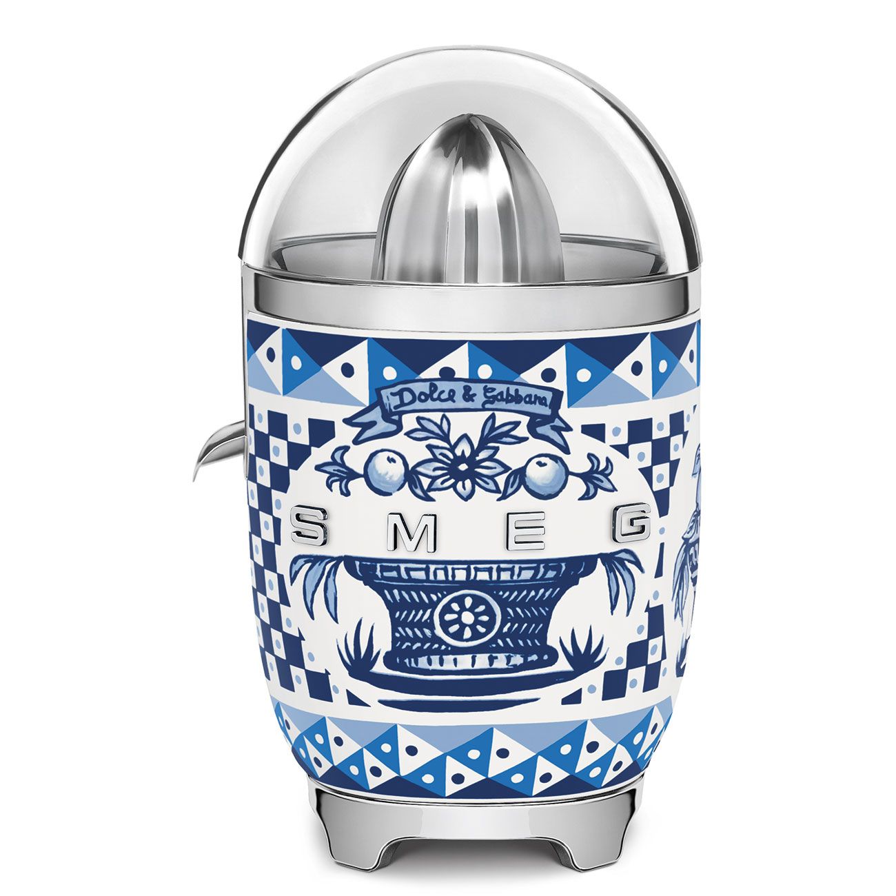 Smeg Dolce & Gabbana Citrus Juicer Blu Mediterraneo 70W 50's Style CJF01DGBEU