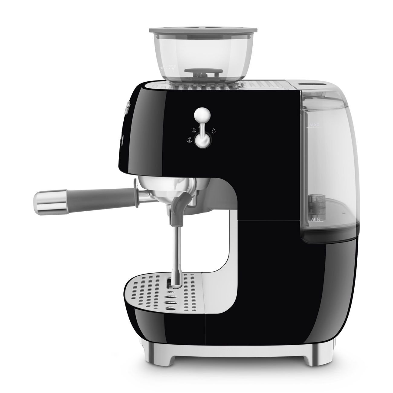 Smeg Espresso Coffee Machine EGF03BLEU 1350W 58mm Built In Burr Grinder Box