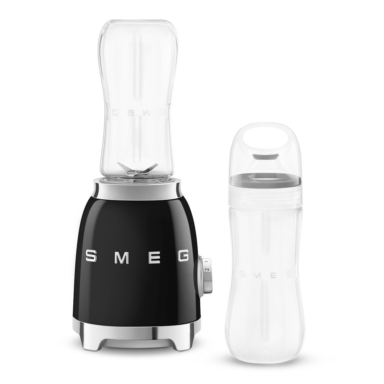 Smeg Personal Blender PBF01BLEU 300W 600ml Black Retro 50s Bottles To Go Box