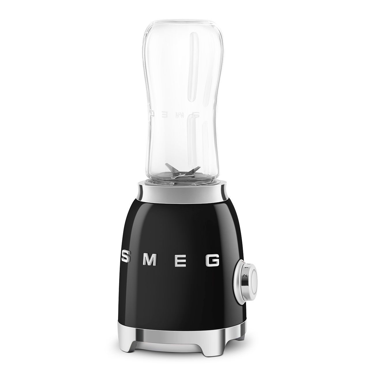 Smeg Personal Blender PBF01BLEU 300W 600ml Black Retro 50s Bottles To Go Box