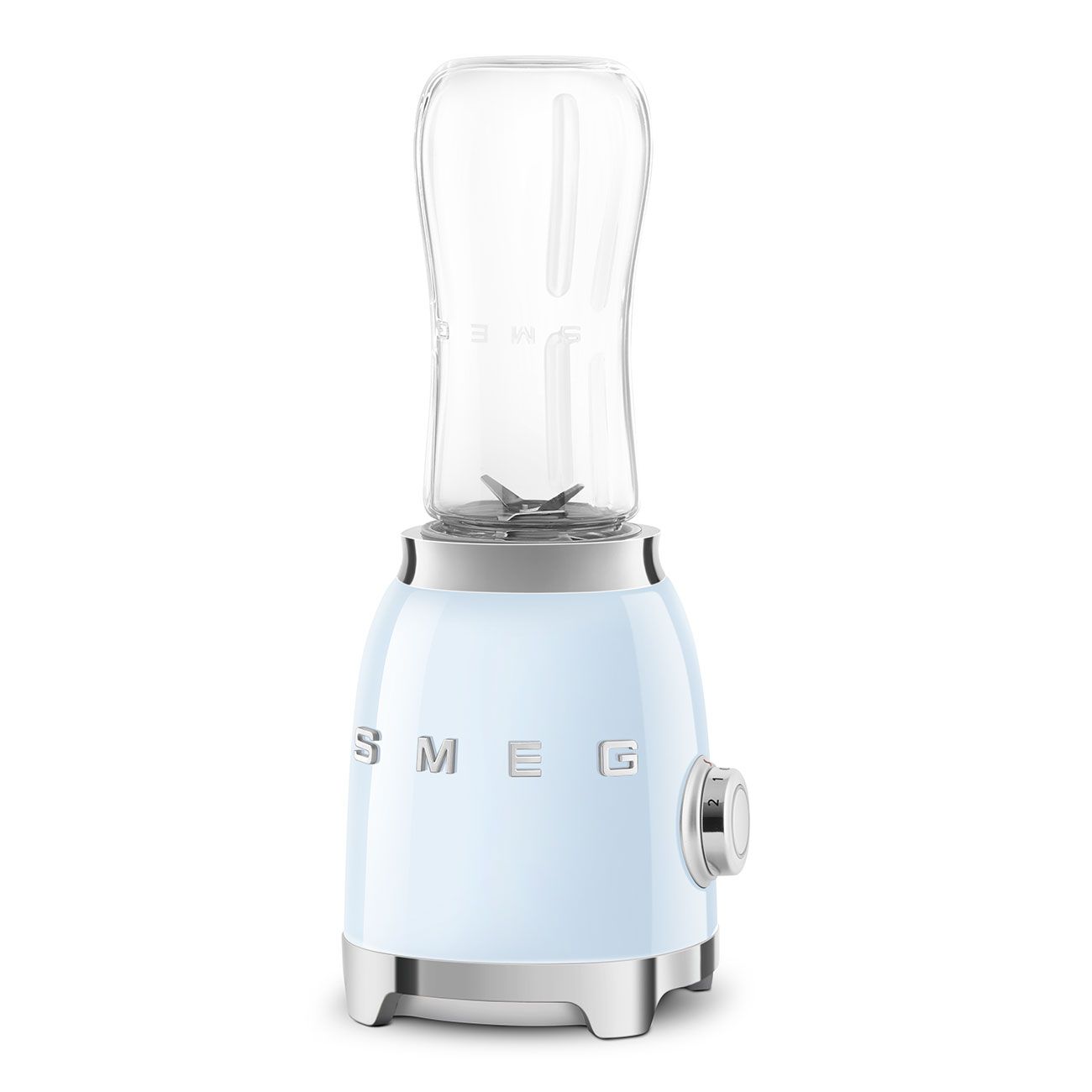 Smeg Personal Blender PBF01PBEU 300W 600ml Blue Retro 50s Bottles To Go Box