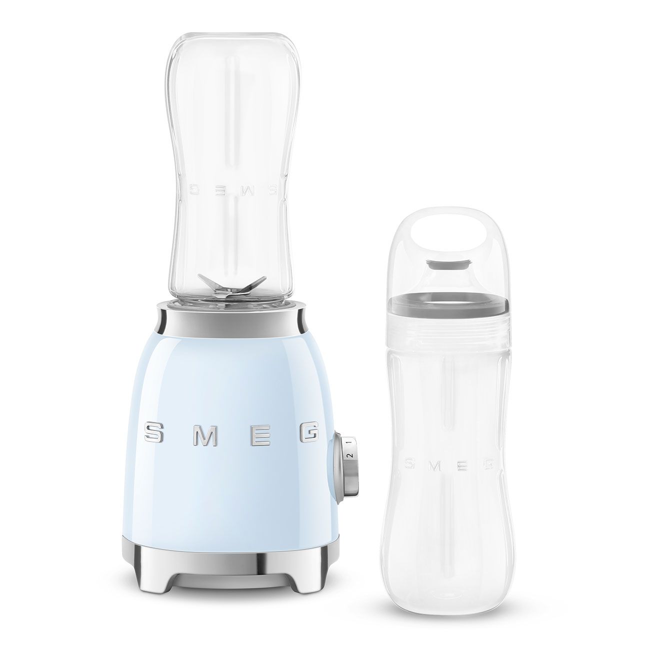 Smeg Personal Blender PBF01PBEU 300W 600ml Blue Retro 50s Bottles To Go Box