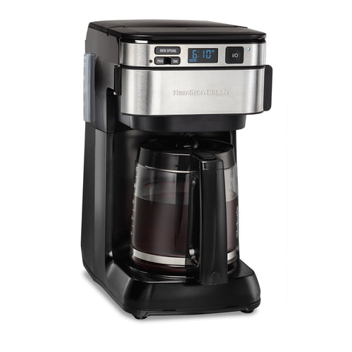 Hamilton Beach 12-Cup Programmable Coffee Maker With Frontfill & Swing-Out Basket