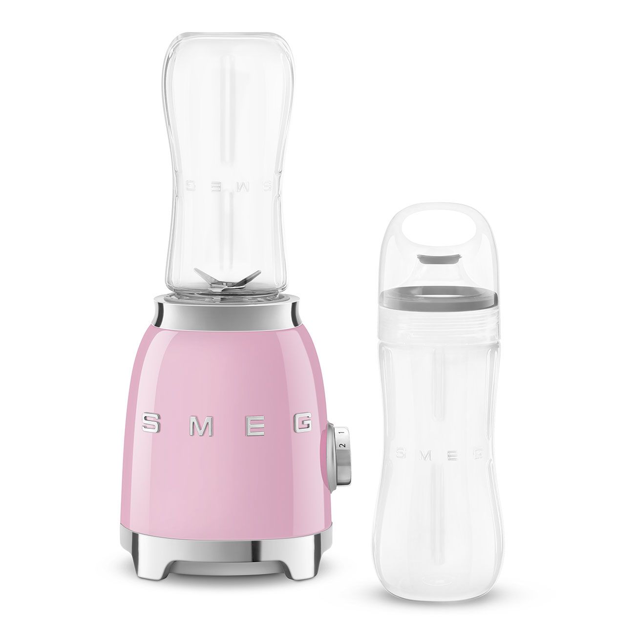 Smeg Personal Blender PBF01PKEU 300W 600ml Pink Retro 50s Bottles To Go Box