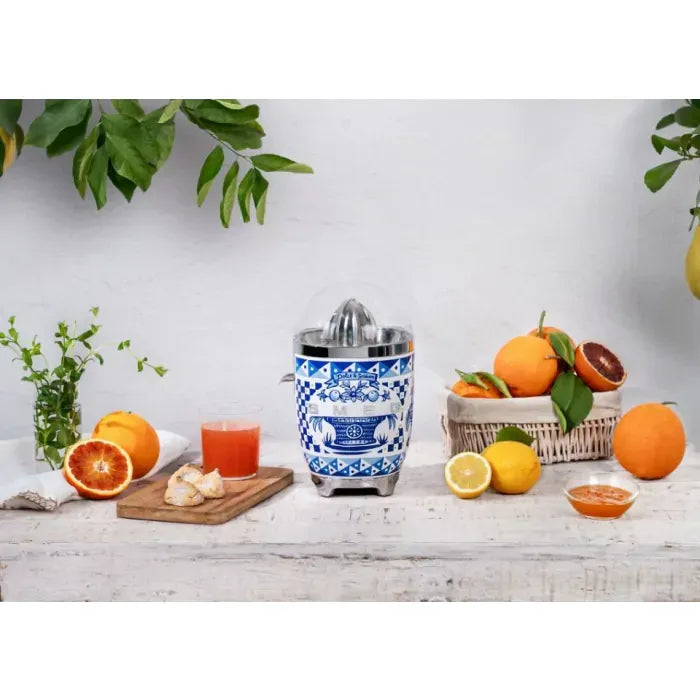 Smeg Dolce & Gabbana Citrus Juicer Blu Mediterraneo 70W 50's Style CJF01DGBEU