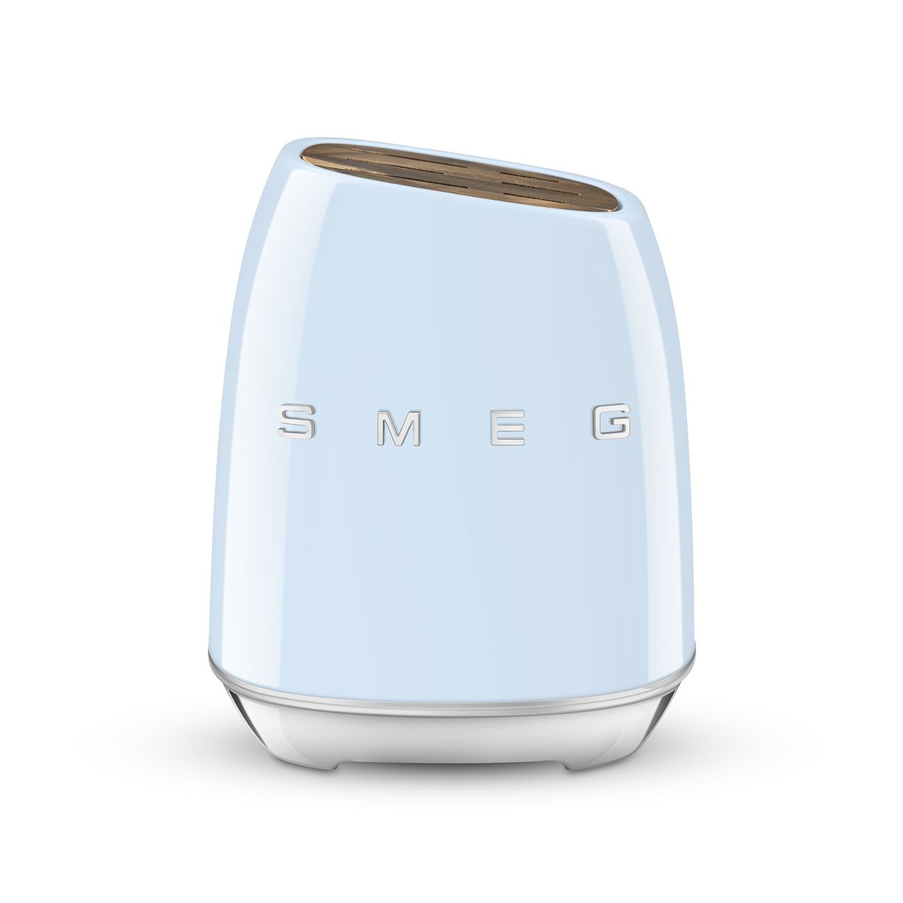 Smeg 50s Style 6 Piece Knife Block Set Pastel Blue German Steel KBSF02