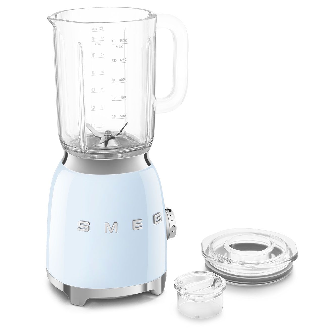 Smeg 50s Retro Style Blender 1.5L 800W Pastel Blue BLF03PBEU