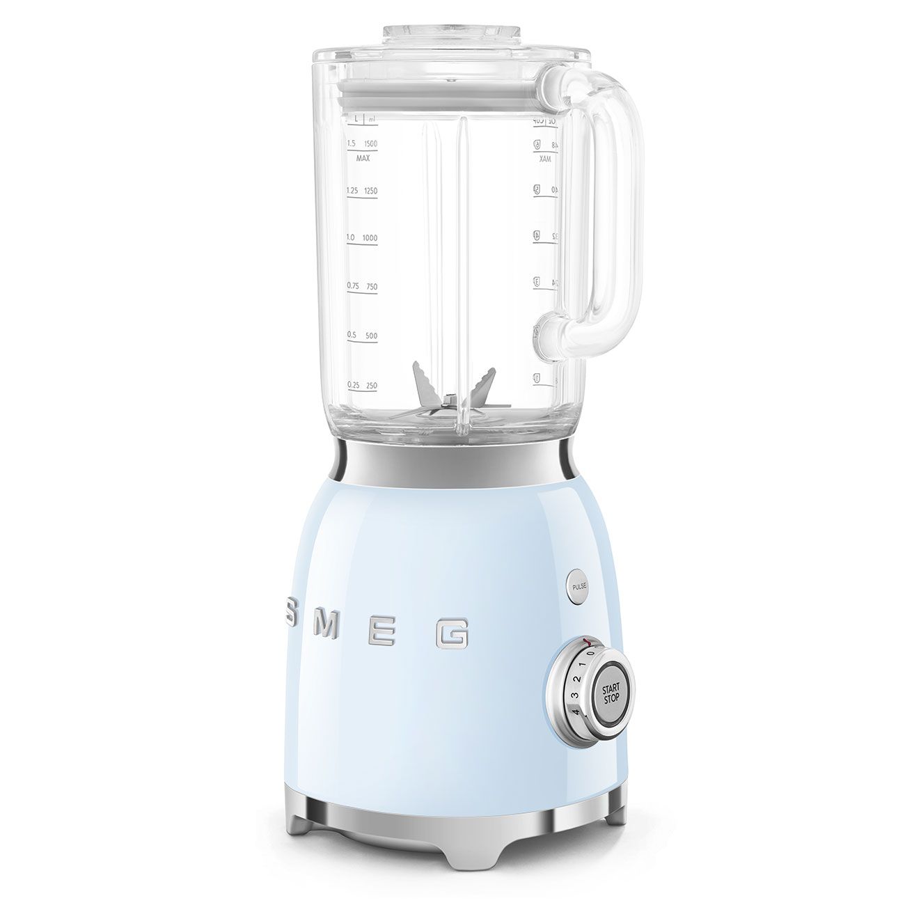 Smeg 50s Retro Style Blender 1.5L 800W Pastel Blue BLF03PBEU