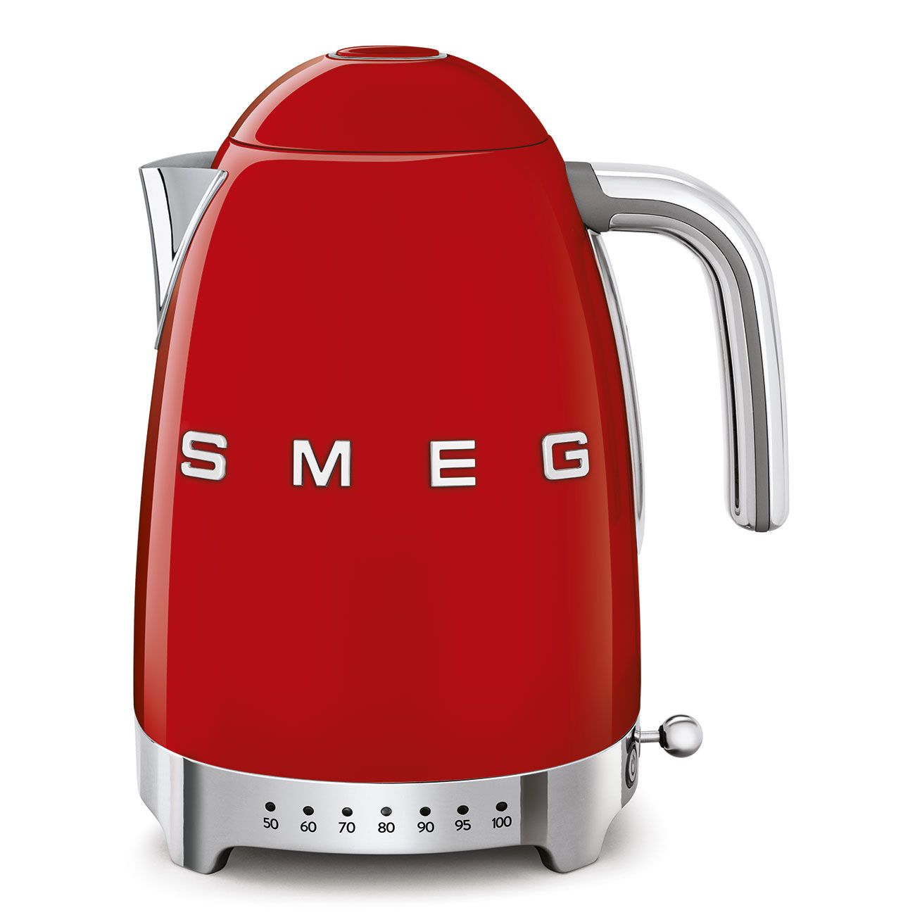 Smeg Variable Temperature Kettle 1.7L 7 Settings 2400W Retro Red KLF04RDEU