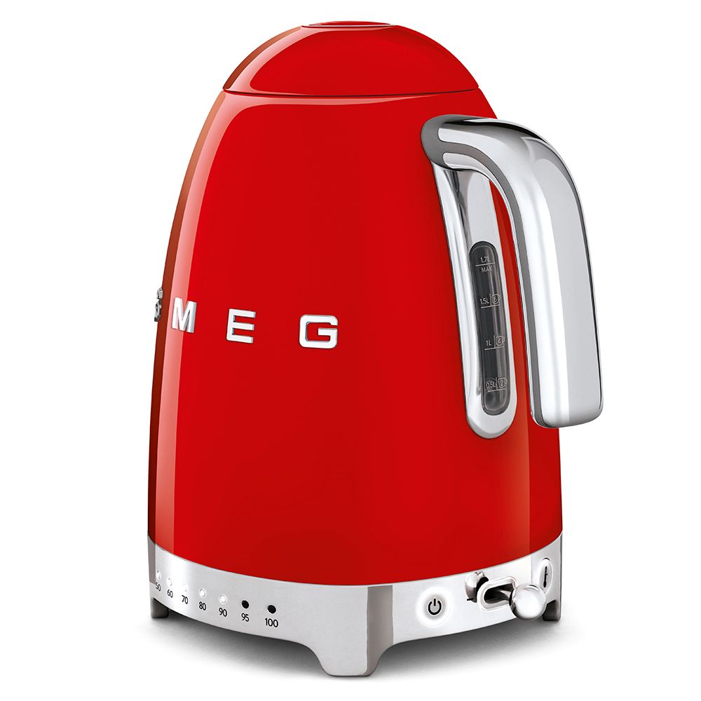 Smeg Variable Temperature Kettle 1.7L 7 Settings 2400W Retro Red KLF04RDEU