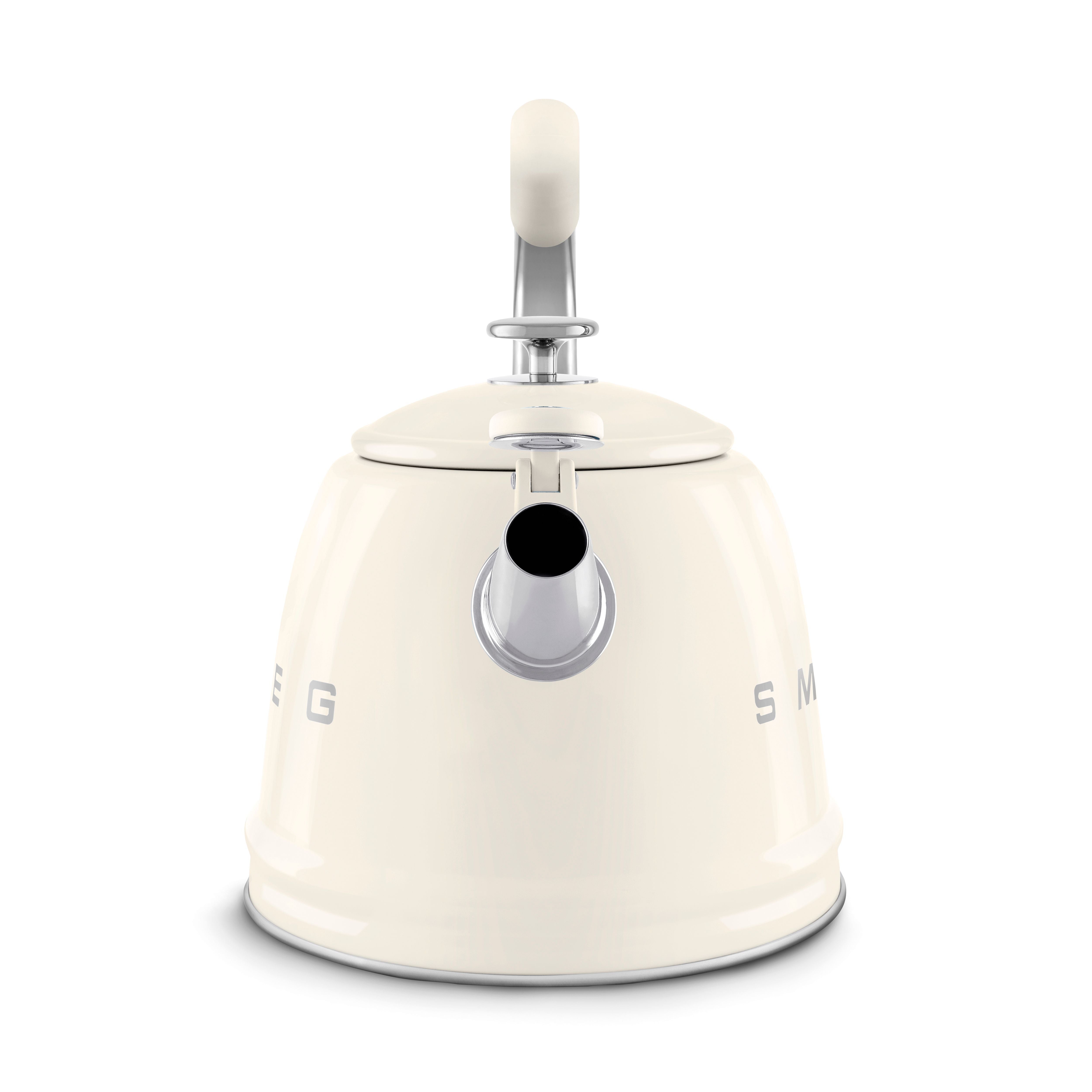 Smeg 50s Retro Style Stovetop Whistling Kettle 2.3L All Hobs Cream WKF01CR