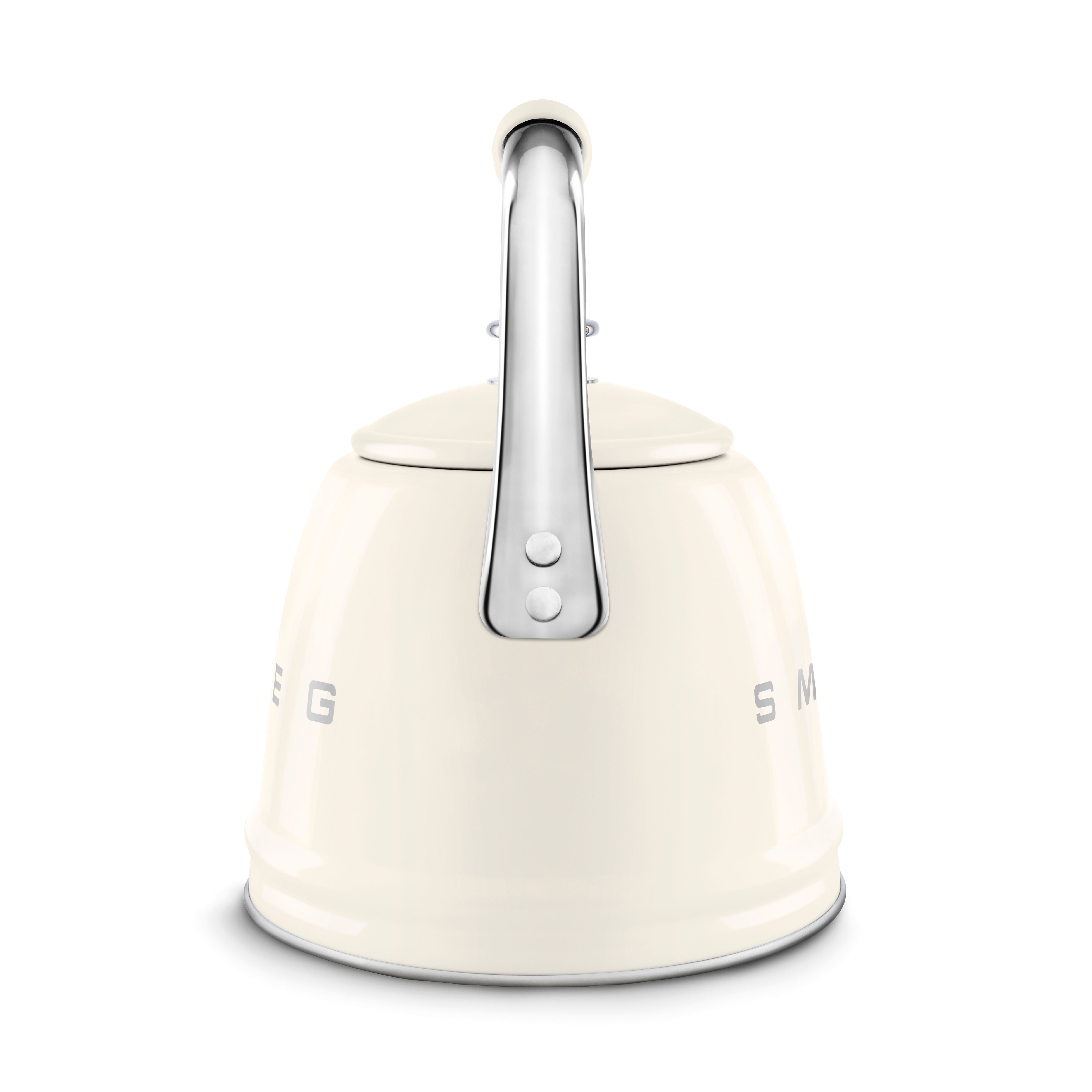 Smeg 50s Retro Style Stovetop Whistling Kettle 2.3L All Hobs Cream WKF01CR