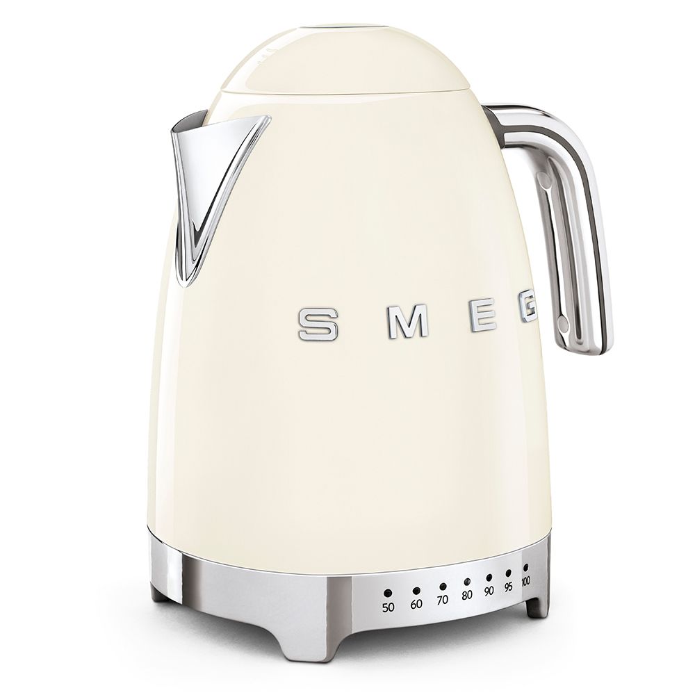 Smeg 50s Retro Style Variable Temperature Kettle 1.7L 2400W Cream KLF04CREU