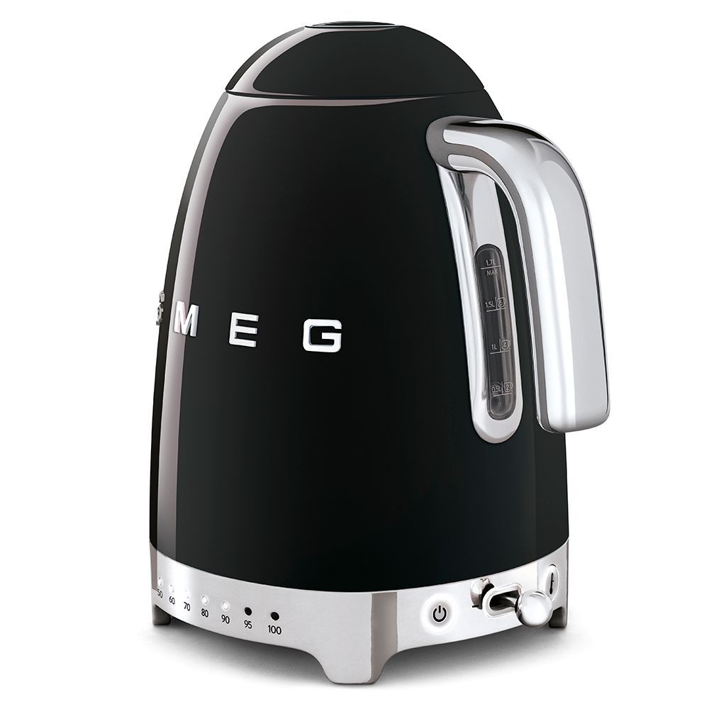 Smeg Variable Temperature Kettle 1.7L 7 Settings 2400W Retro Black KLF04BLEU