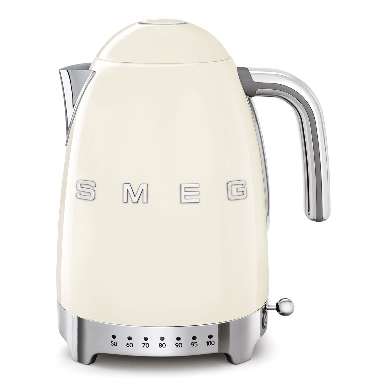 Smeg 50s Retro Style Variable Temperature Kettle 1.7L 2400W Cream KLF04CREU