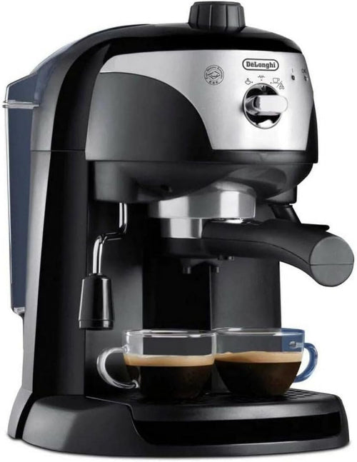 DeLonghi EC221.B Espresso Coffee Machine 15 Bar 1100W Manual Frother Black