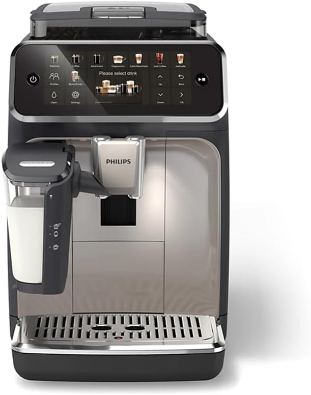 Philips Versuni LatteGo 5500 Series Fully Automatic Espresso Machine – Black Chrome