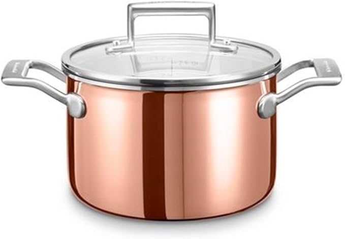 Kitchenaid "18 Cm Dia.Cassrole With Glass Lid 1.8Ltrs"