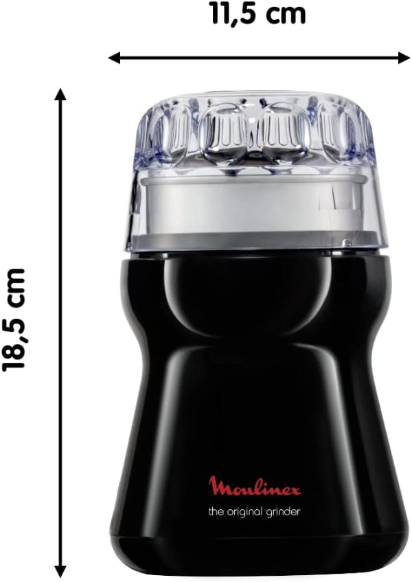 Moulinex Coffee and Spice Grinder 180W Stainless Steel Blades Black