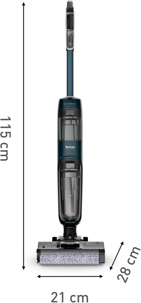 Tineco Floor ONE B2 cordless vacuum cleaner with attachments on a white background