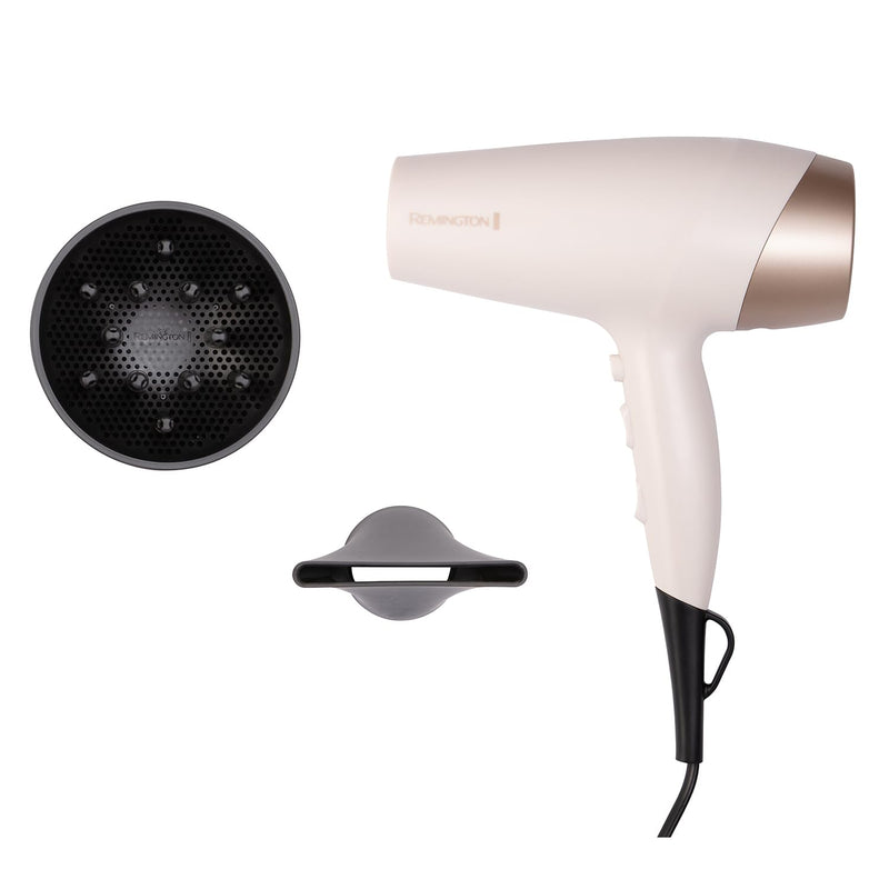 Remington 2200W Hair Dryer With Advanced Ceramic Coated Plates | Shea Oil Micro-Conditioners