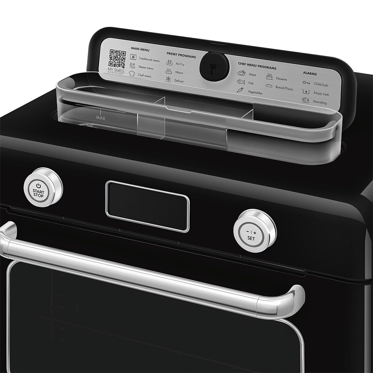 Smeg Countertop Combi Air Fry Steam Oven 10-in-1 Retro Black 1800W COF01BLEU