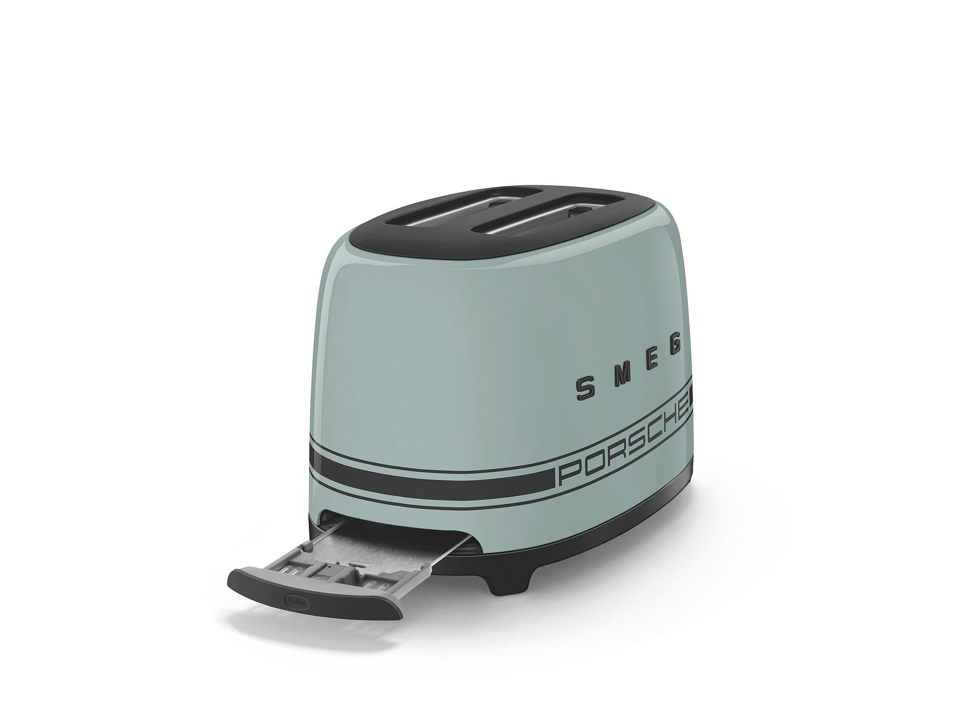 Smeg Porsche Toaster 2-Slice Shade Green 950W Retro Style 50s TSF01PSGEU
