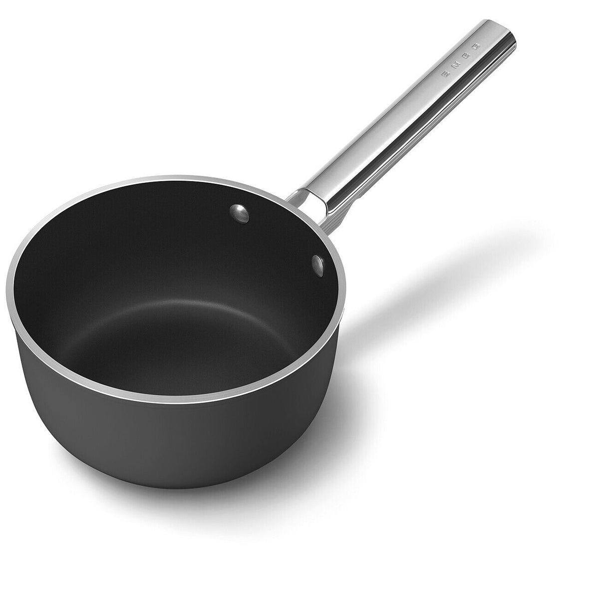 Smeg 50s Retro Non-Stick Ceramic Saucepan 20cm 3.1L Matte Black