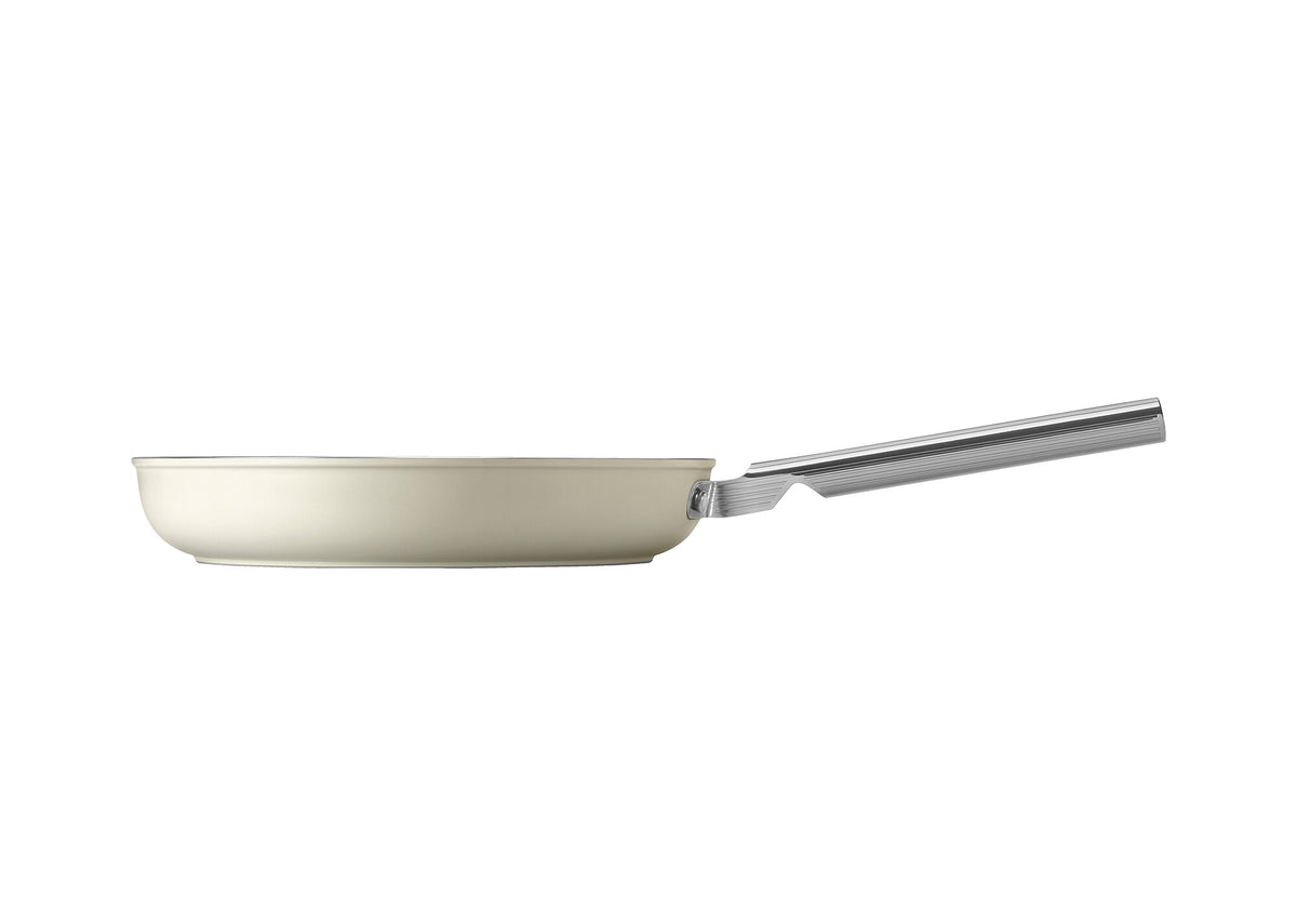 Smeg 50s Retro Non-Stick Ceramic Frying Pan 28cm Matte Cream CKFF2801CRM
