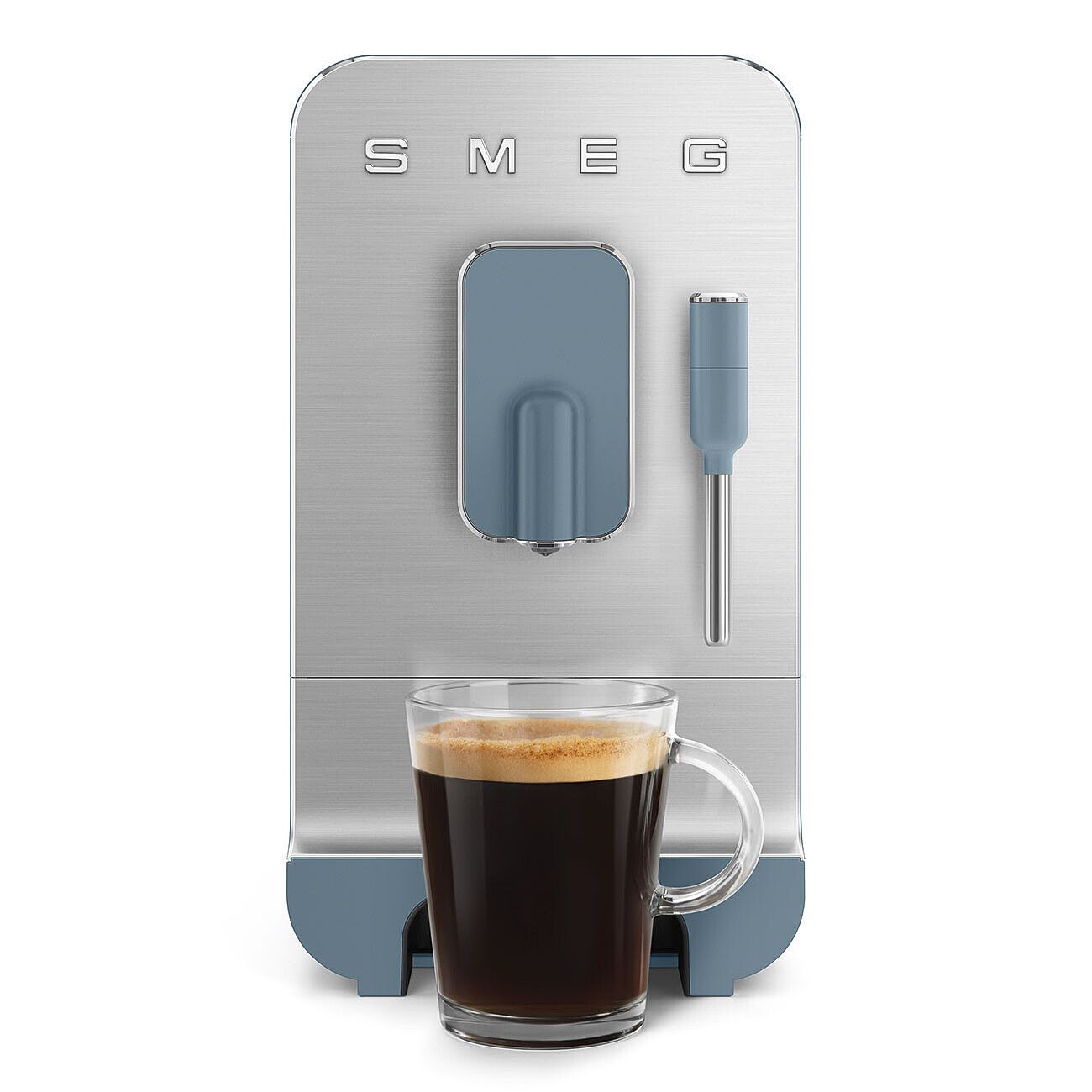 Smeg BCC12 Automatic Espresso Coffee Machine 19 Bar Steam Wand Storm Blue