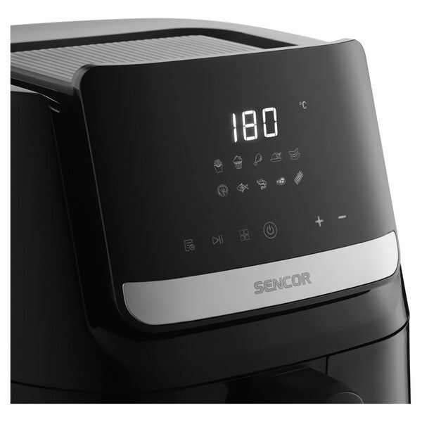 Sencor Digital Air Fryer 6.5L 1600W 10-Programs Oil-Free Healthy Cooking Black