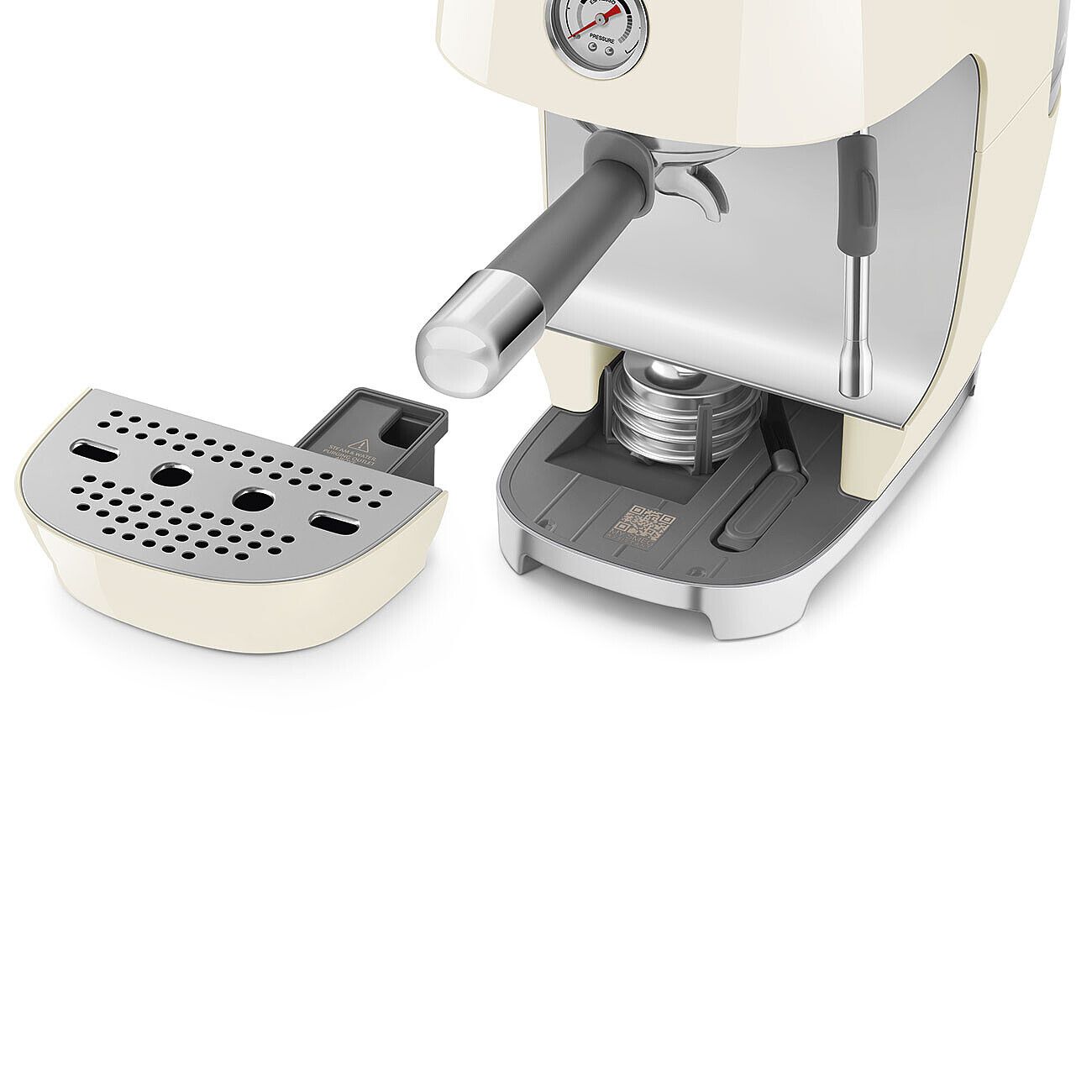 Smeg Espresso Coffee Machine ECF03CREU 1480W 58mm Manual Cold Brew Cream Box