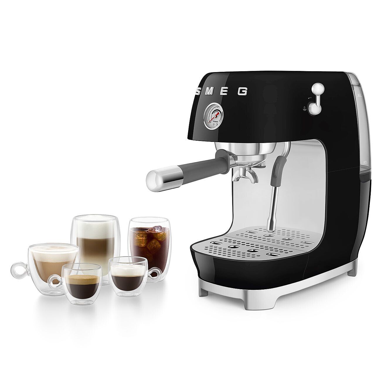 Smeg Espresso Coffee Machine ECF03BLEU 1480W 58mm Manual Cold Brew Barista Box