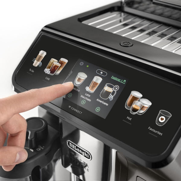 DeLonghi Coffee Machine Eletta Explore ECAM450.86.T WiFi ColdBrew Titanium Box