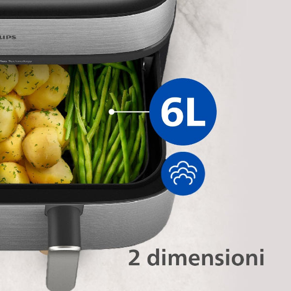 Philips 5000 Series Double Airfryer 9L Steam Basket RapidAir Plus 19-in-1
