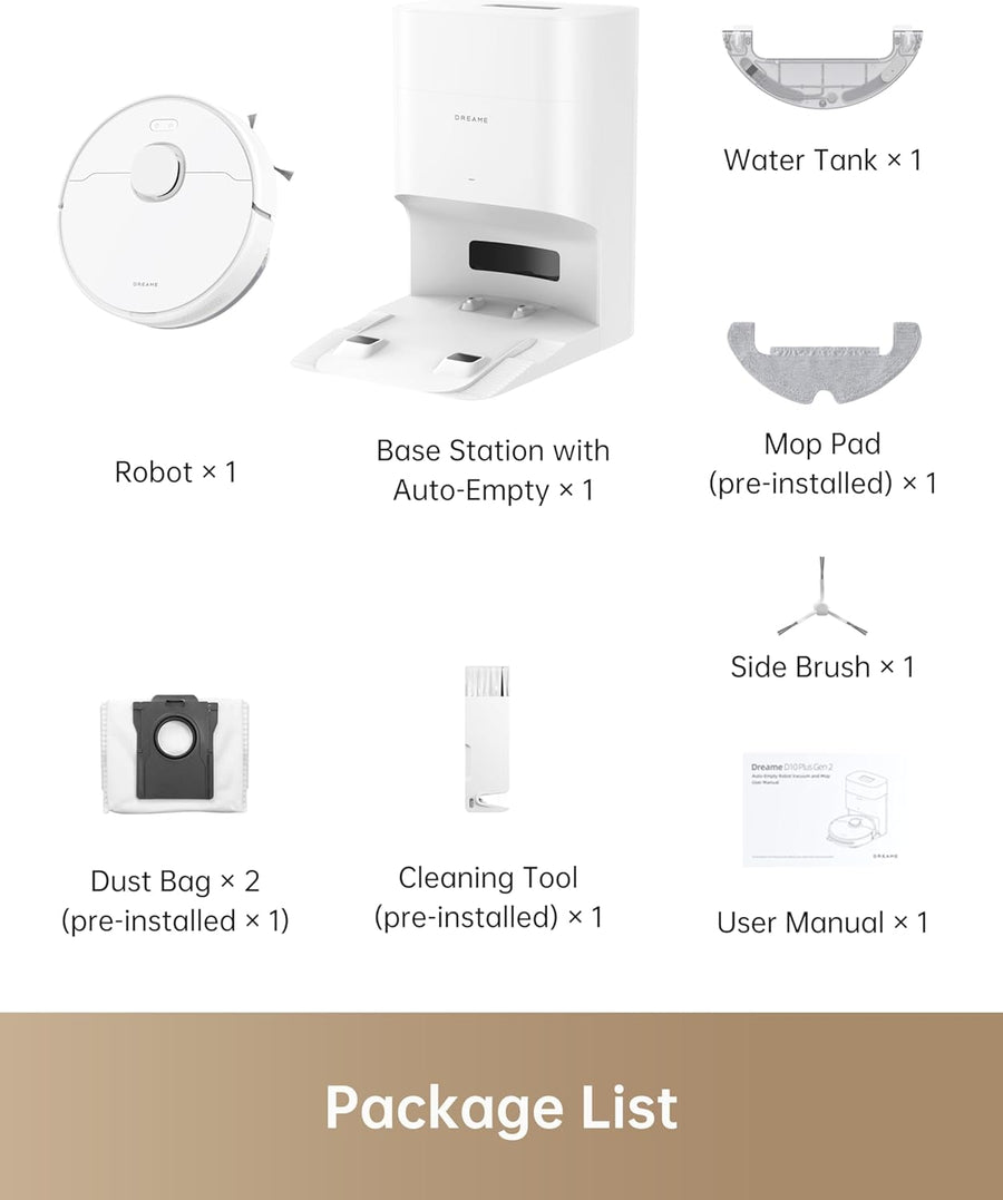 Dreame D10 Plus Gen2 – Robot Vacuum & Mop with Auto-Empty
