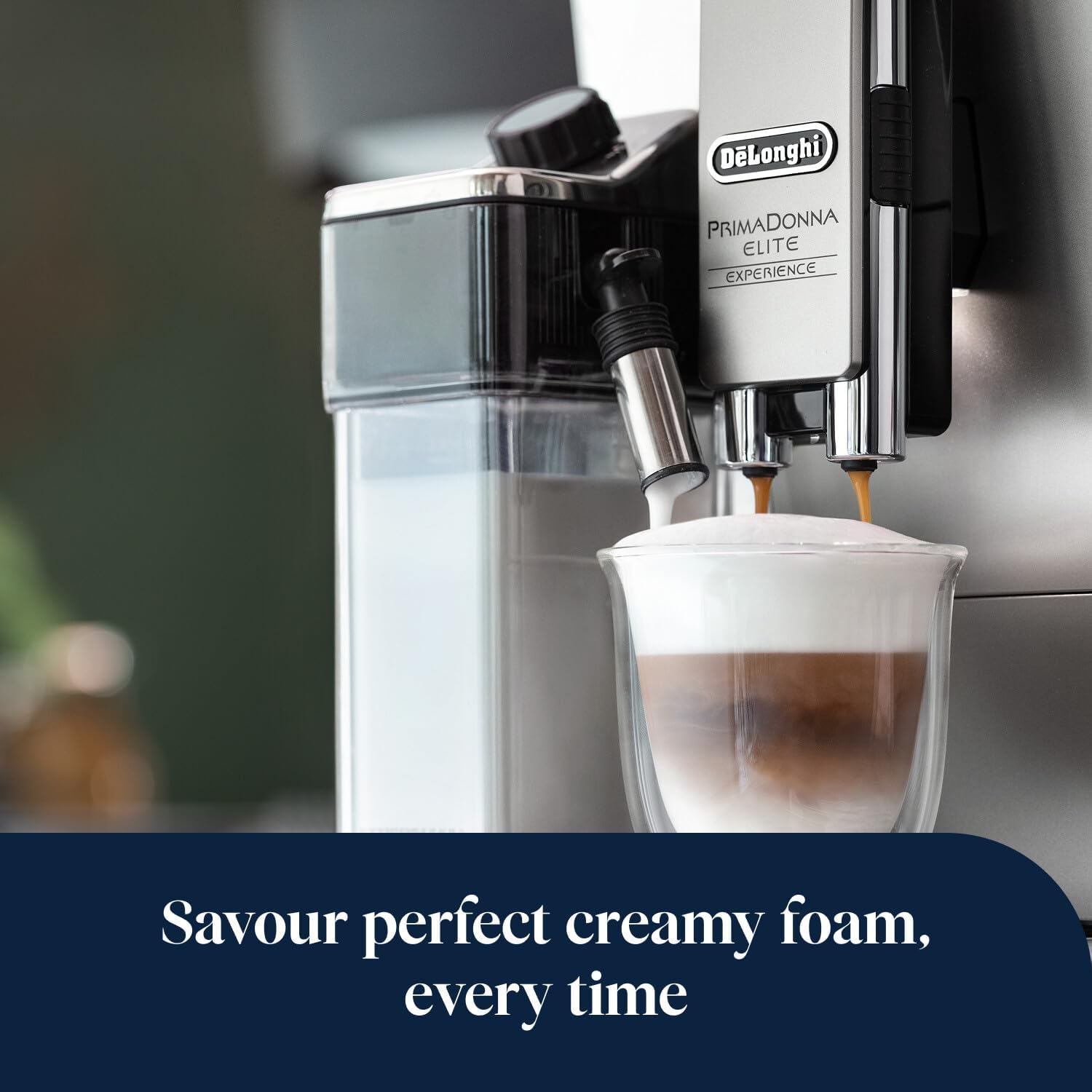DeLonghi ECAM650 85 MS PrimaDonna Elite Experience Coffee Machine Metal