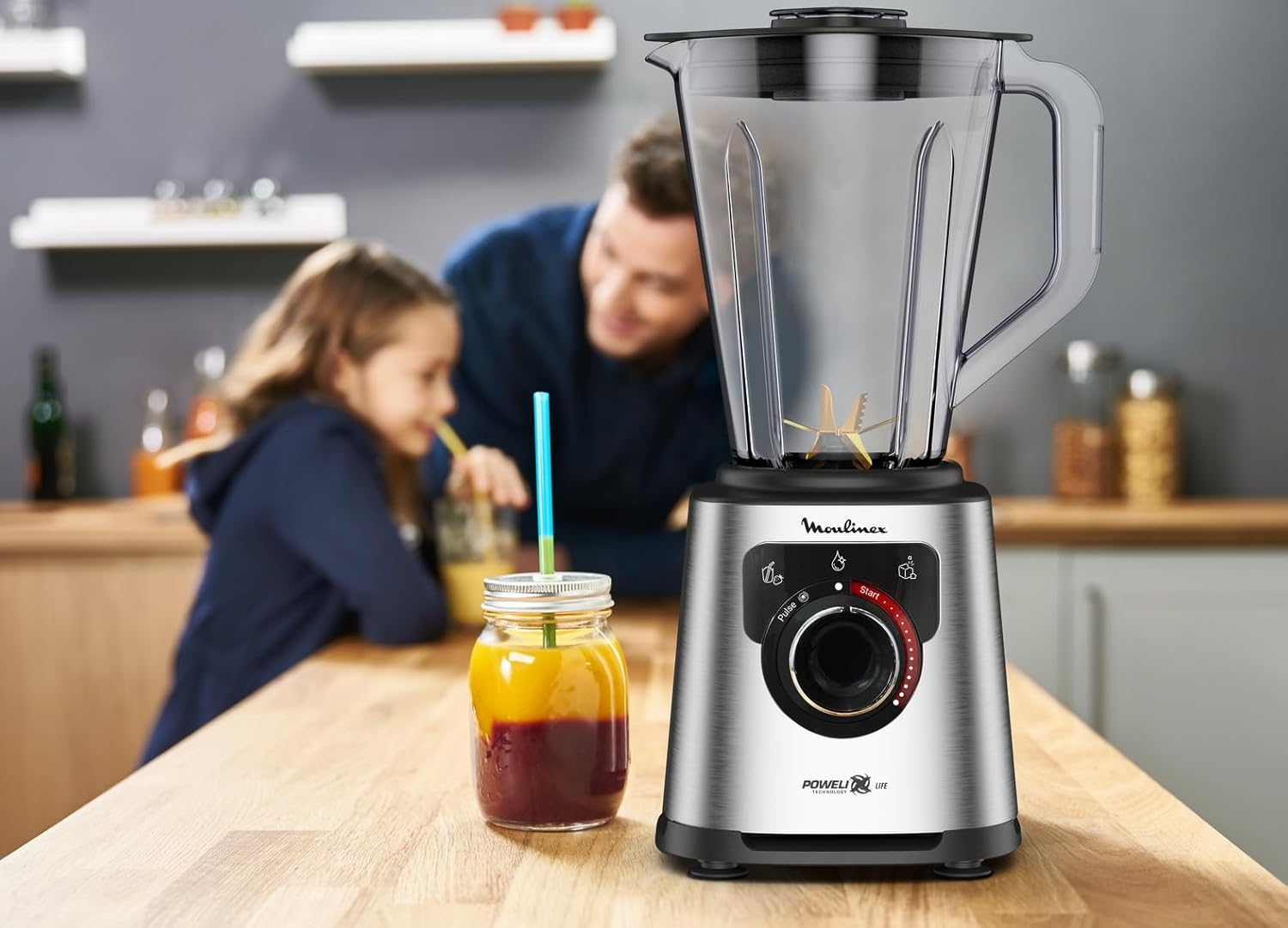 Moulinex High-Speed Blender 1200 W – LM88HD27 (2 L Jar, 2 Speeds + Pulse)
