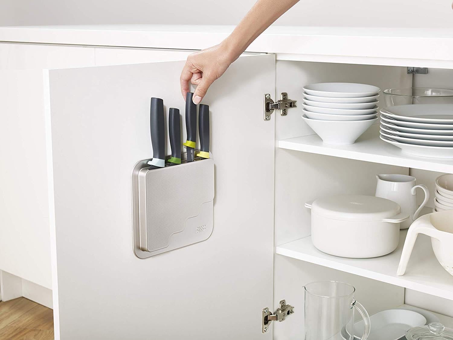 Joseph Joseph DoorStore Elevate Knife Set with Block 5-Piece Opal