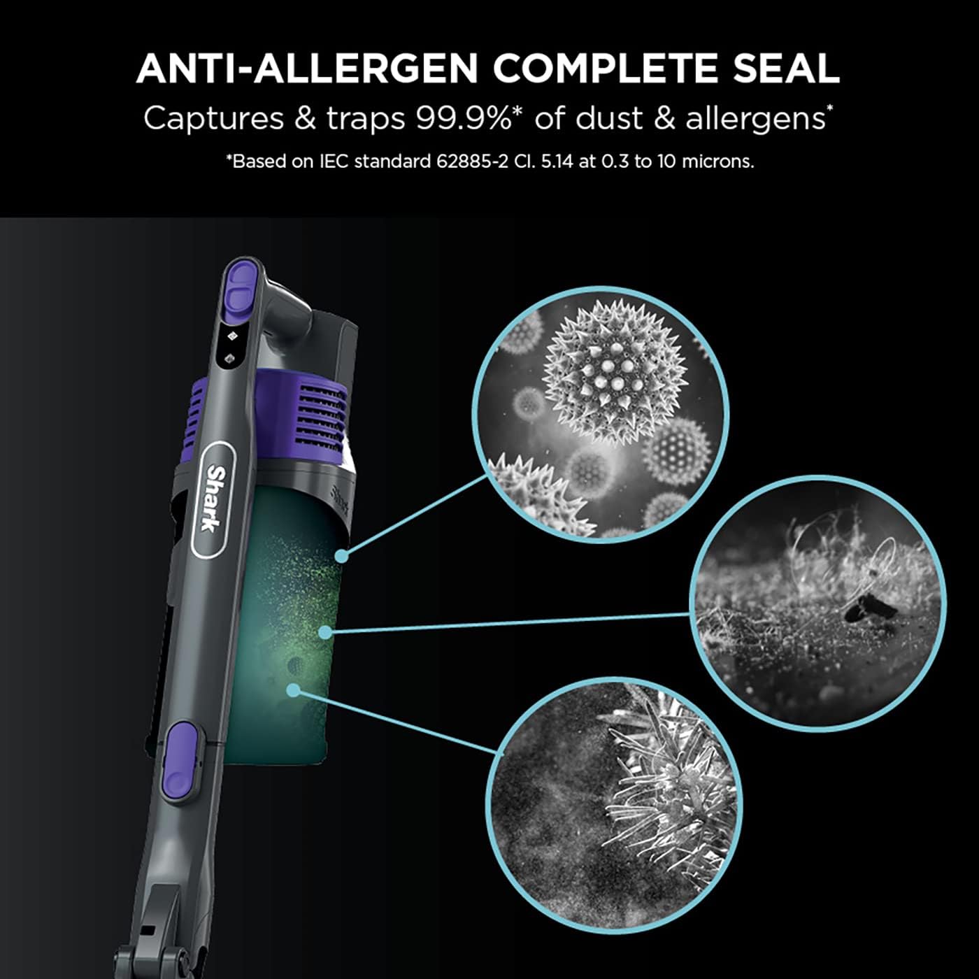 Shark IZ202UKT Stick Vacuum – 40 min Runtime, Anti-Hair Wrap, 25.2V